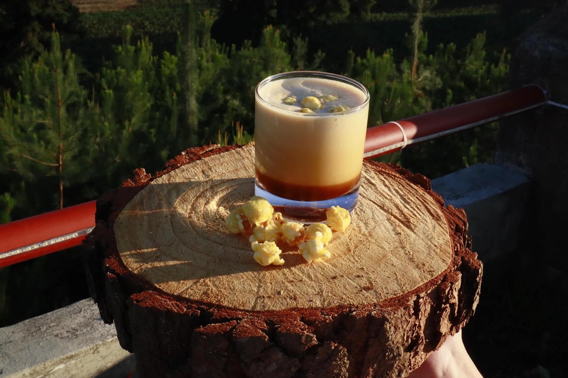 Postre con vista a la montaña